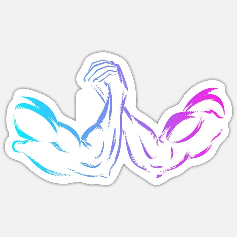 Techniques Exercise Hand Wrestling Trainer Arm Sticker size S (10 x 10 cm)