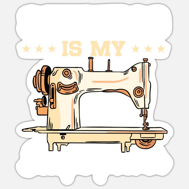 Sewing Enthusiast Essential Design Unique - Sticker size S (10 x 10 cm) - white matte