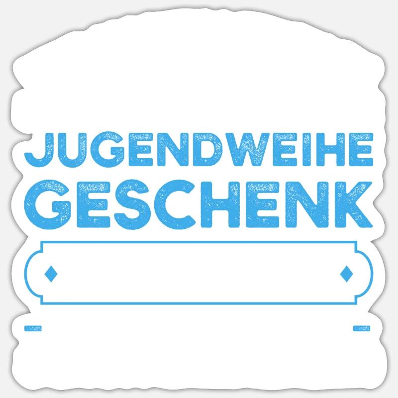 Jugendweihe Jugend Erwachsen Werden Geschenk Sticker Größe S (10 x 10 cm)