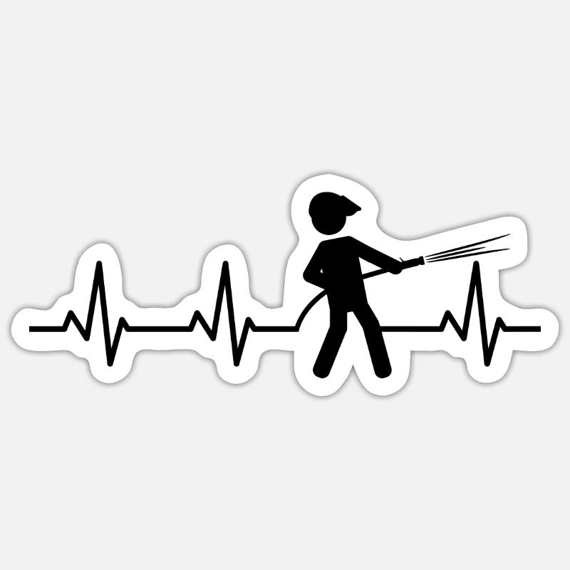 Fire Brigade Pulse Rate - Sticker size S (10 x 10 cm) - white matte