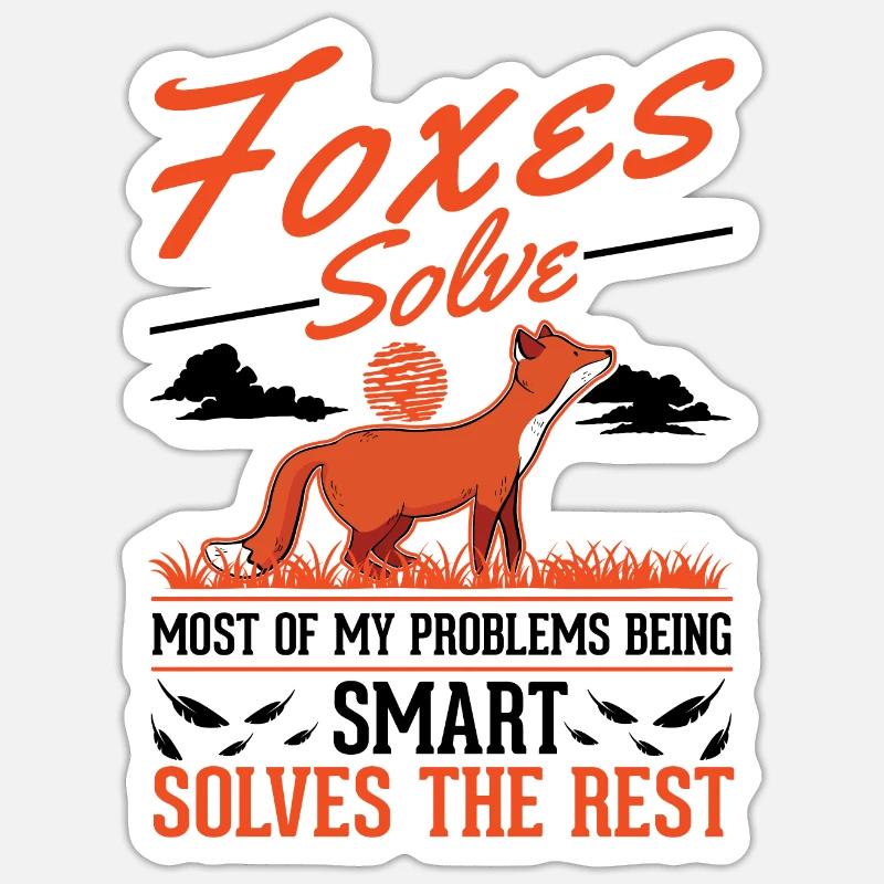 Fuchs Geschenk Rotfuchs Sticker Größe S (10 x 10 cm)