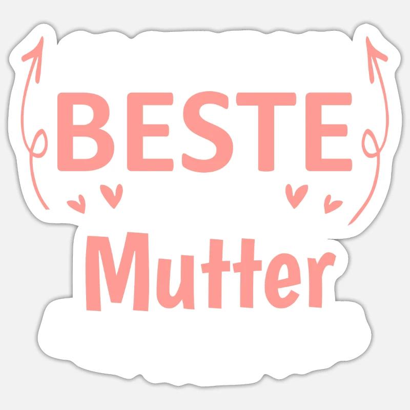 So Sieht Die Beste Mutter Der Welt Aus - Sticker Größe S (10 x 10 cm) - Mattweiß