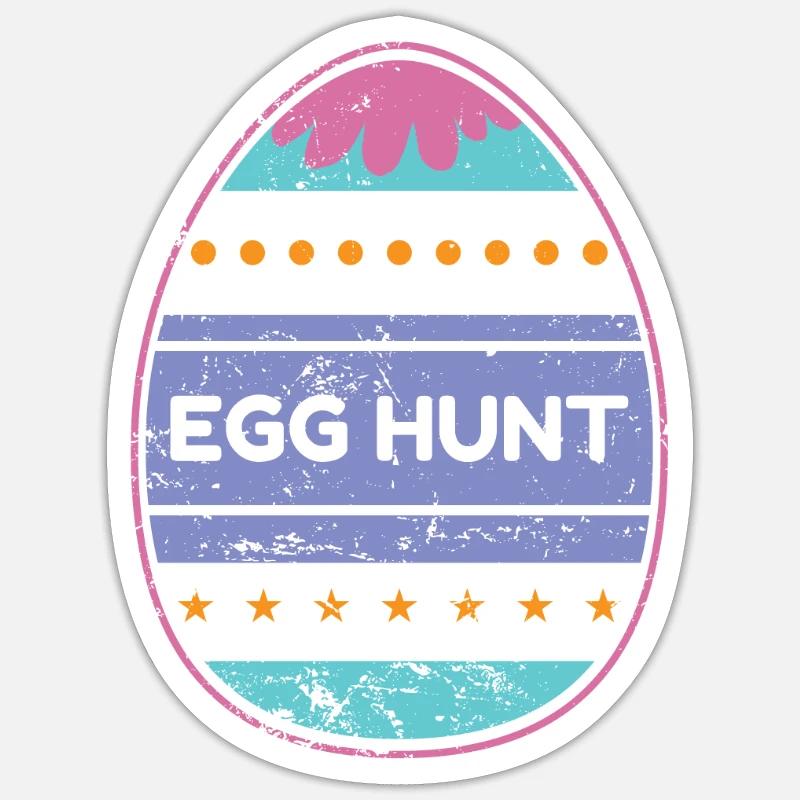 Egg Hunt Easter Bunny Easter Eggs Sticker size S (10 x 10 cm)