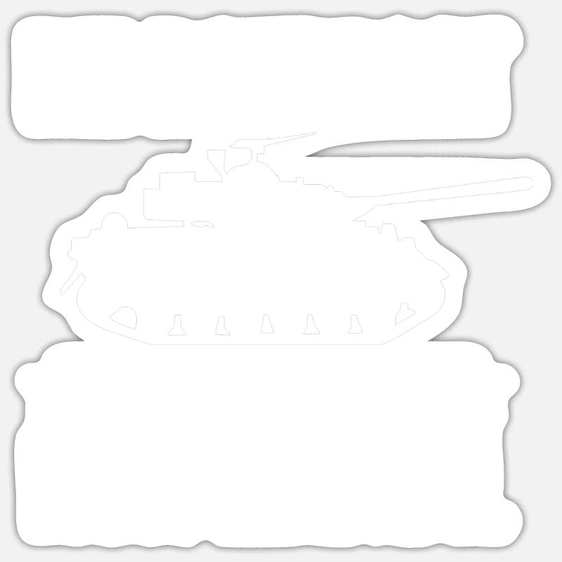 Panzer Kampfpanzer Panzerkampfwagen Panzerfahrer - Sticker Größe S (10 x 10 cm) - Mattweiß