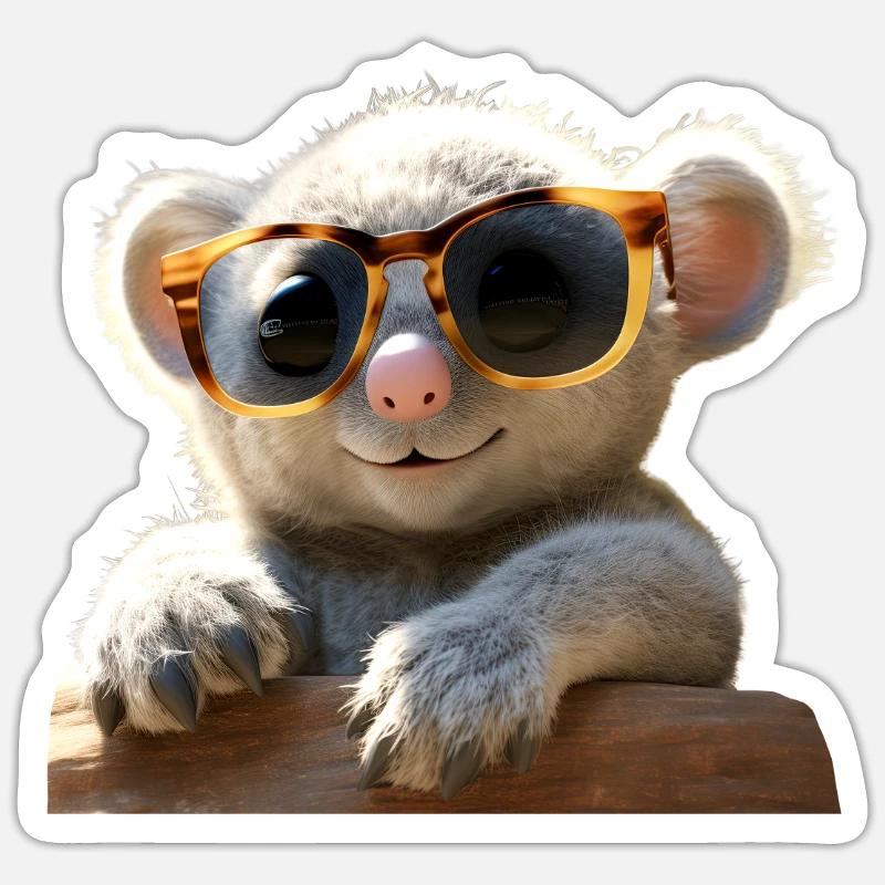 Koala Australia Koalas Koala Bear Cute Koala Bear - Sticker size S (10 x 10 cm) - white matte