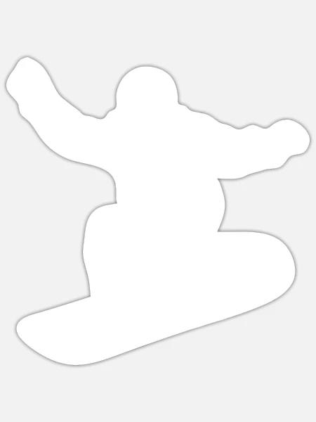 Snowboard, Halfpipe, Wintersport, Skiurlaub - Sticker Größe S (10 x 10 cm) - Mattweiß