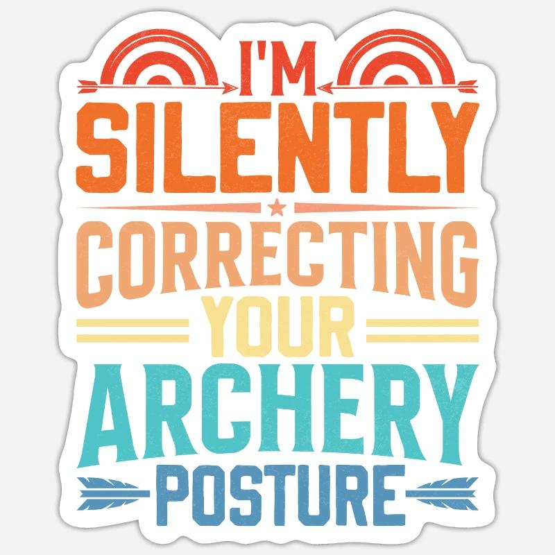 Bogenschießen Trainer Spruch - Bogenschütze Übung - Sticker Größe S (10 x 10 cm) - Mattweiß