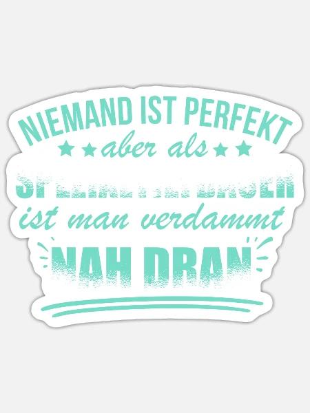 Lustige Spezialtiefbauer Baugrundverbesserung - Sticker Größe S (10 x 10 cm) - Mattweiß