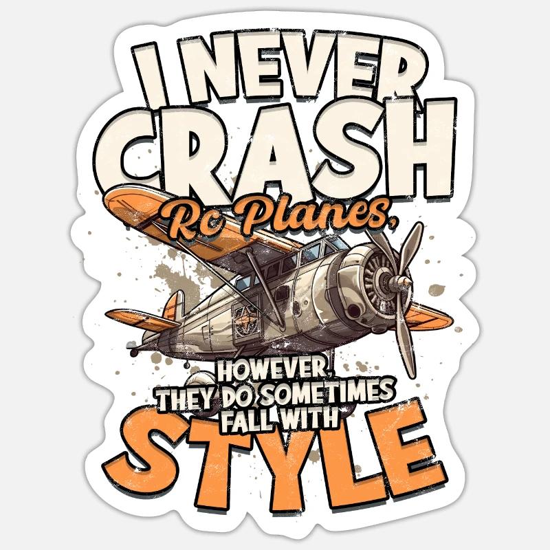 Model Airplanes - Sticker size S (10 x 10 cm) - white matte