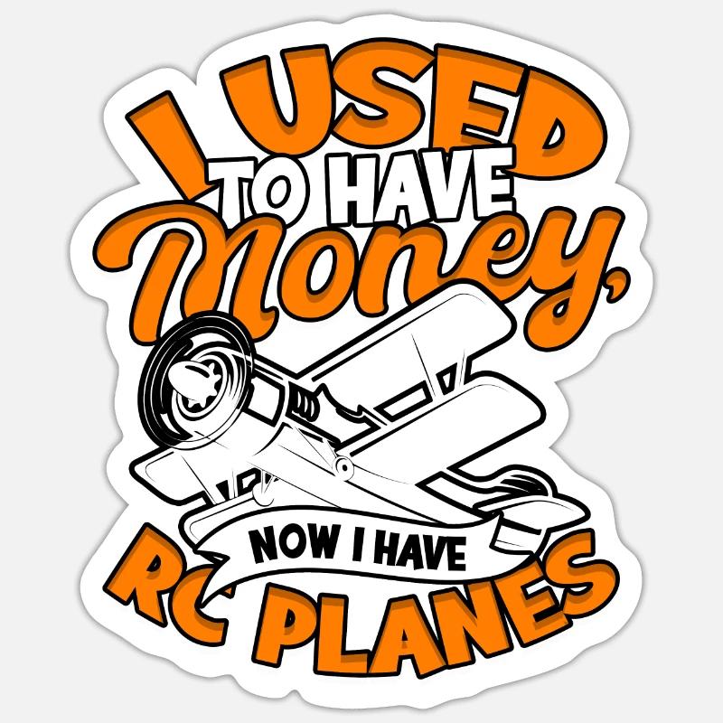 Modellflugzeug Modellflieger Sticker Größe S (10 x 10 cm)