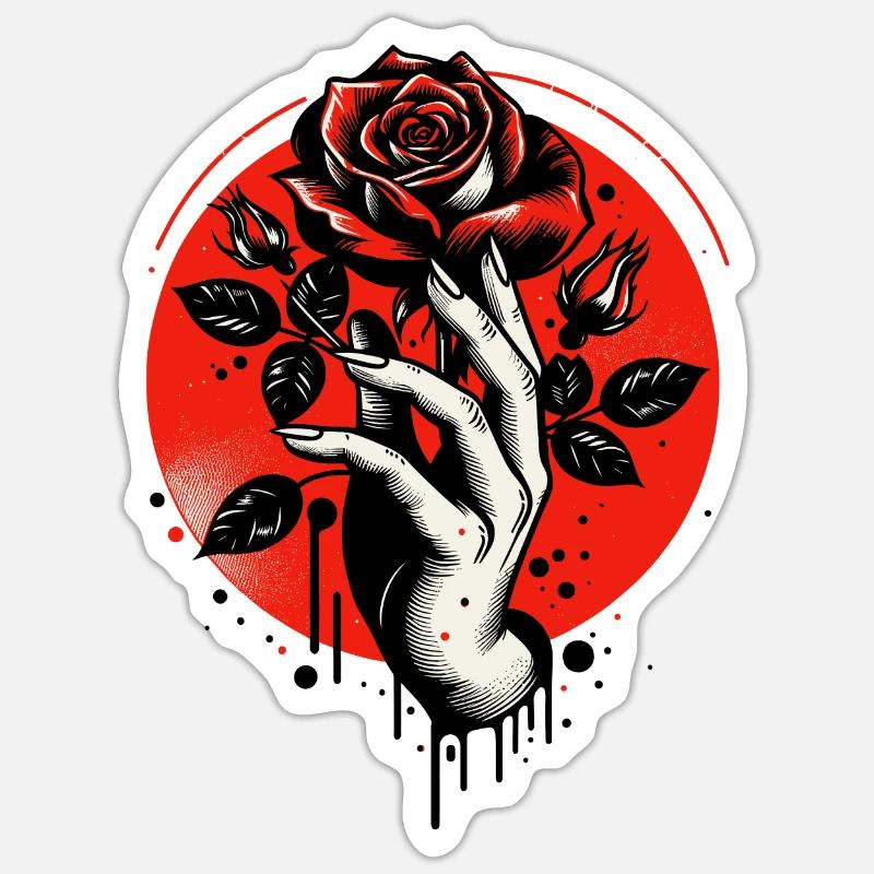 Étreinte pourpre Sticker taille S (10 x 10 cm)