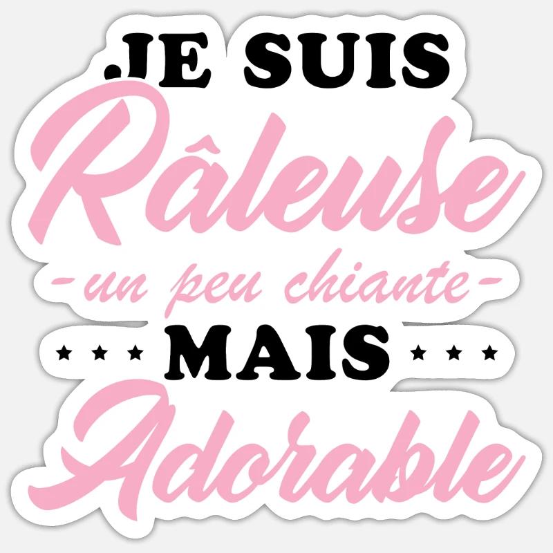 Grumpy but adorable personalized humor gift Sticker size S (10 x 10 cm)