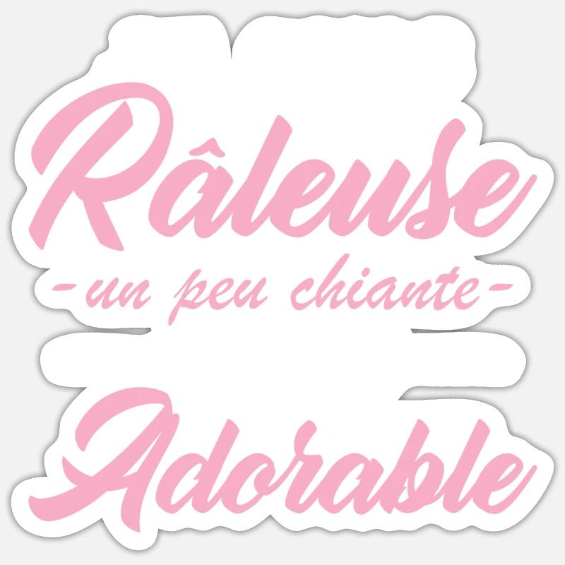 Grumpy but adorable personalized humor gift Sticker size S (10 x 10 cm)