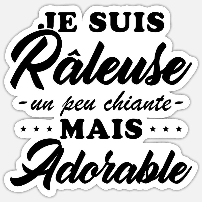 Grumpy but adorable personalized humor gift Sticker size S (10 x 10 cm)