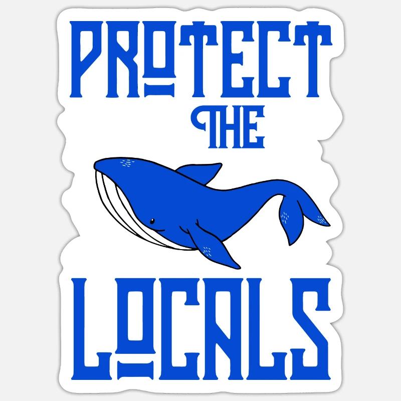 Protégez les habitants - Sticker taille S (10 x 10 cm) - blanc mat