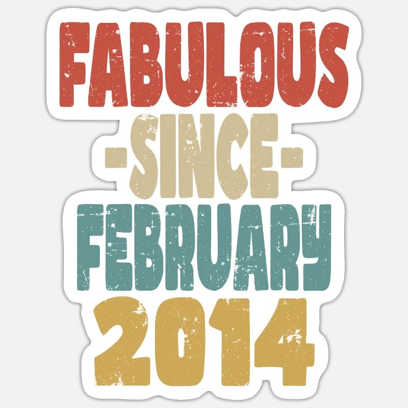 Fabuleux Février 2014 - Sticker taille S (10 x 10 cm) - blanc mat