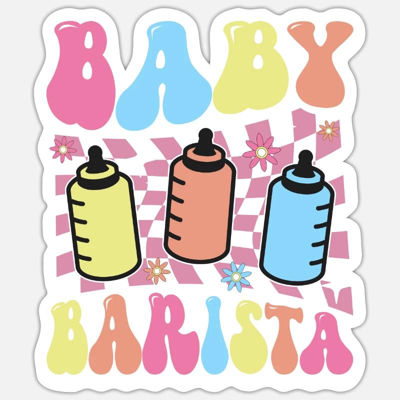 Krankenschwester Baby Entbindungsschwester - Sticker Größe S (10 x 10 cm) - Mattweiß