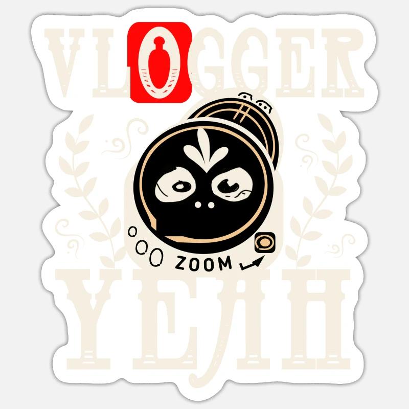Vlogger - Sticker size S (10 x 10 cm) - white matte