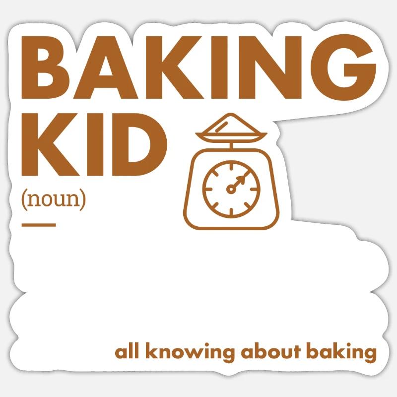 Baker Kid Definition Baking - Sticker size S (10 x 10 cm) - white matte