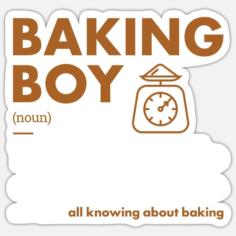 Baker Boy Definition Baking - Sticker Größe S (10 x 10 cm) - Mattweiß
