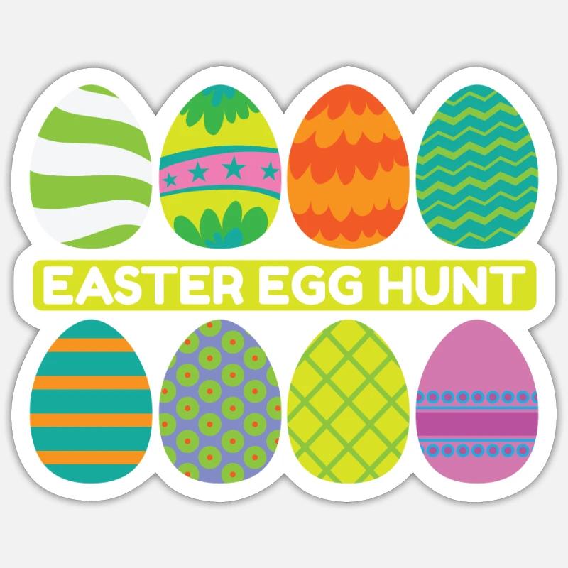 Easter Egg hunt Spring Beginning Sticker size S (10 x 10 cm)