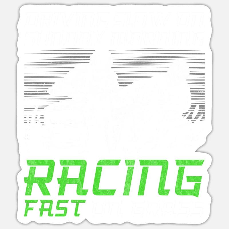 Tondeuse à gazon de course Sticker taille S (10 x 10 cm)