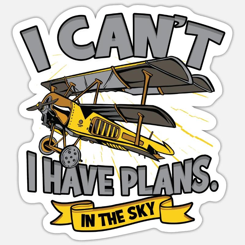Model Airplane Model Airplane - Sticker size S (10 x 10 cm) - white matte