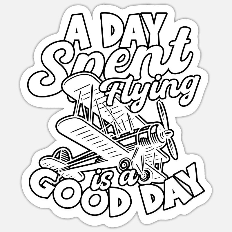 Model Airplane Model Airplane - Sticker size S (10 x 10 cm) - white matte