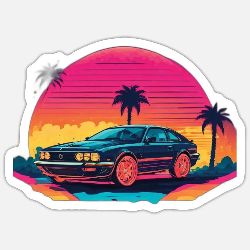 Oldtimer - Sticker Größe S (10 x 10 cm) - Mattweiß