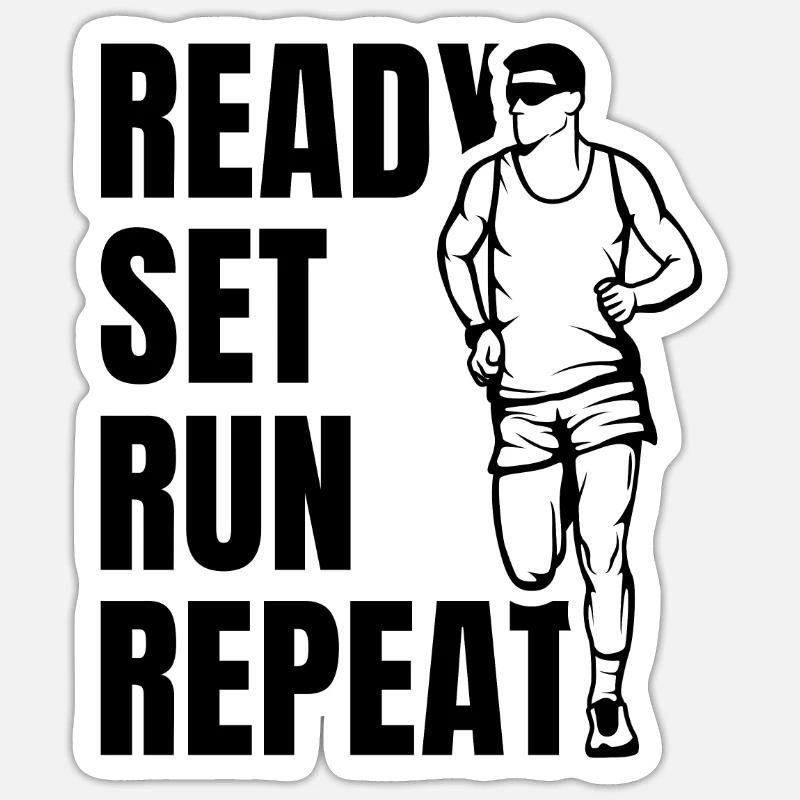 Runner Quote - Sticker size S (10 x 10 cm) - white matte