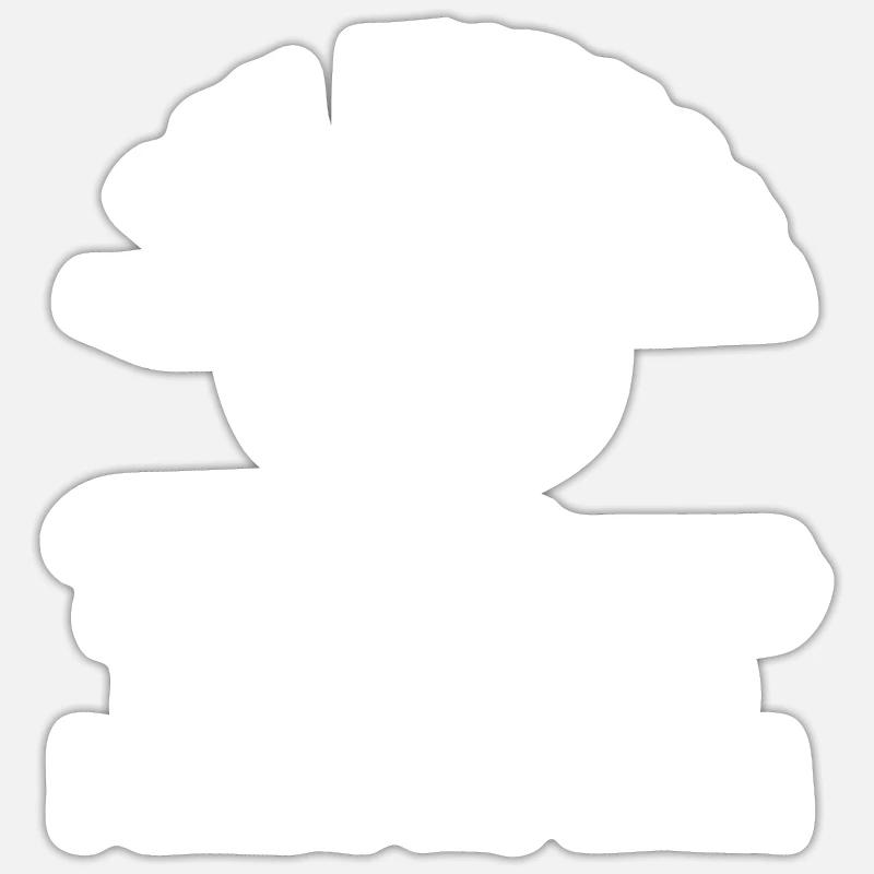 Humour minestrone - Sticker taille S (10 x 10 cm) - blanc mat