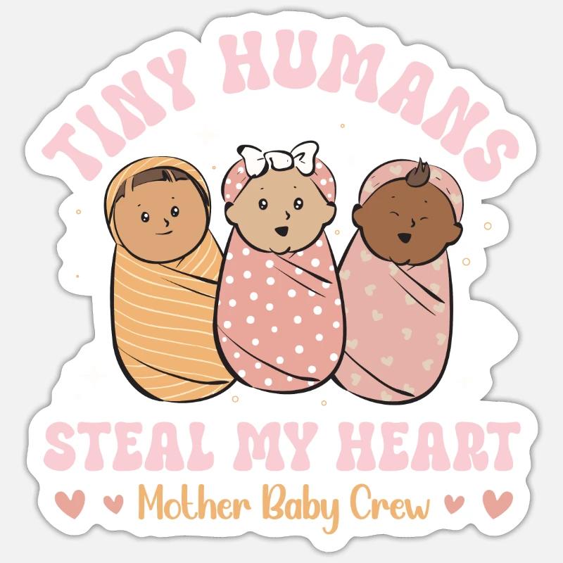 Infirmière Bébé Maternité Infirmière - Sticker taille S (10 x 10 cm) - blanc mat