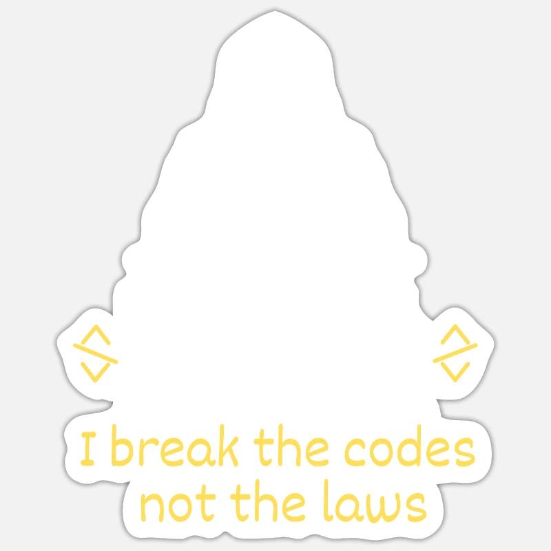 Ethischer Hacker WI bricht die Codes Sticker Größe S (10 x 10 cm)