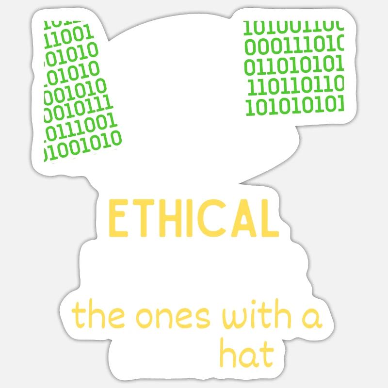 Ethical Hacker White Hat Sticker taille S (10 x 10 cm)