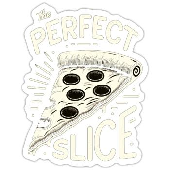 Funny pizza lover pizza enthusiast - Sticker size S (10 x 10 cm) - white matte - Front