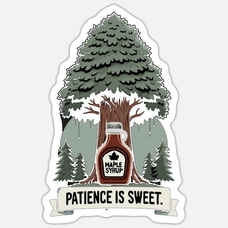 Maple Syrup Canada Tradition and Cones Sticker size S (10 x 10 cm)