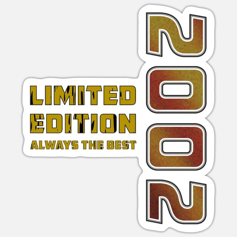 YEAR 2002 - Sticker size S (10 x 10 cm) - white matte