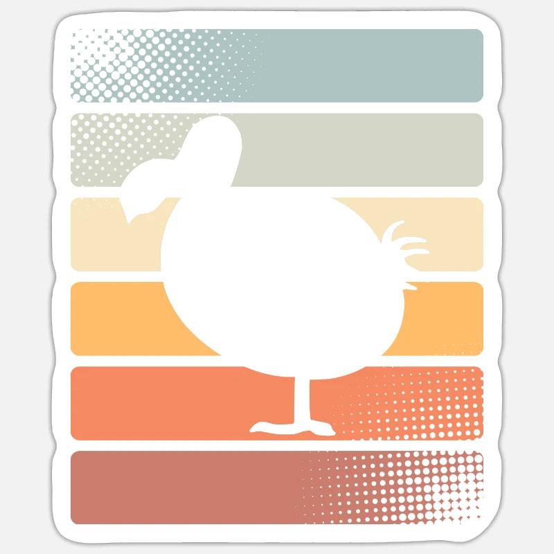 Dodo - Sticker taille S (10 x 10 cm) - blanc mat