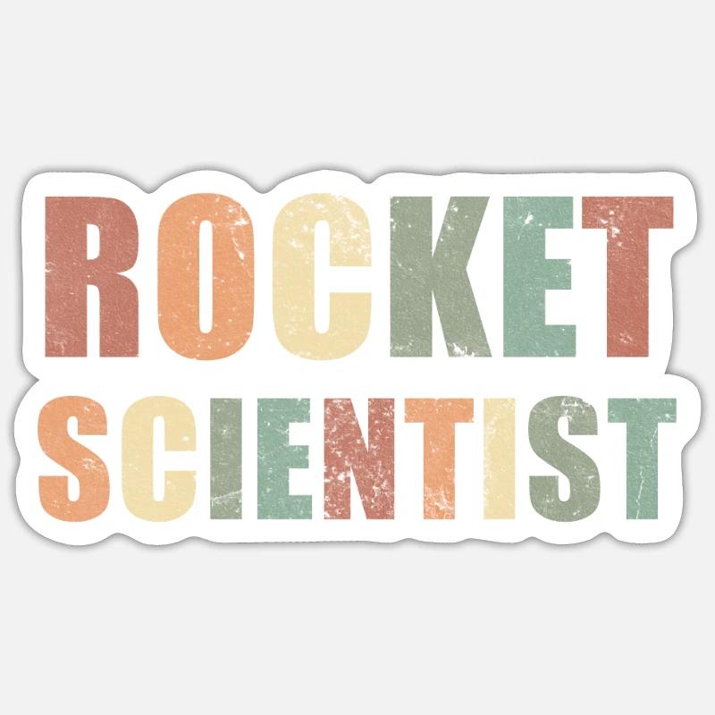 Rocket Scientist Aerospace Engineer Spaceship - Sticker Größe S (10 x 10 cm) - Mattweiß