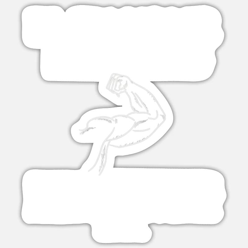 Flex Your Muscles, Expand Your Mind: A Workout... Sticker size S (10 x 10 cm)