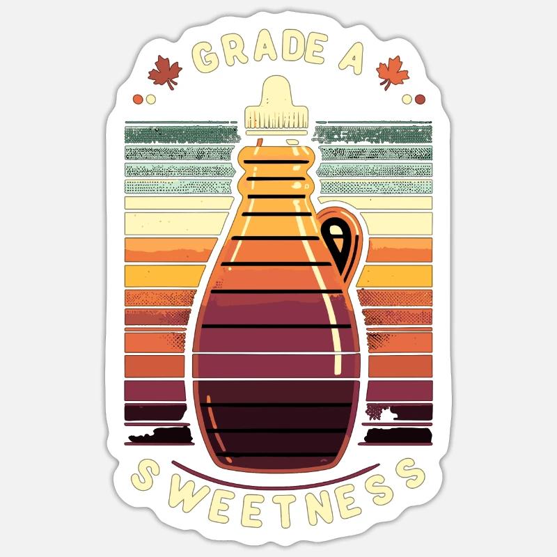 Sirop d’érable Canada Tradition et cônes Sticker taille S (10 x 10 cm)