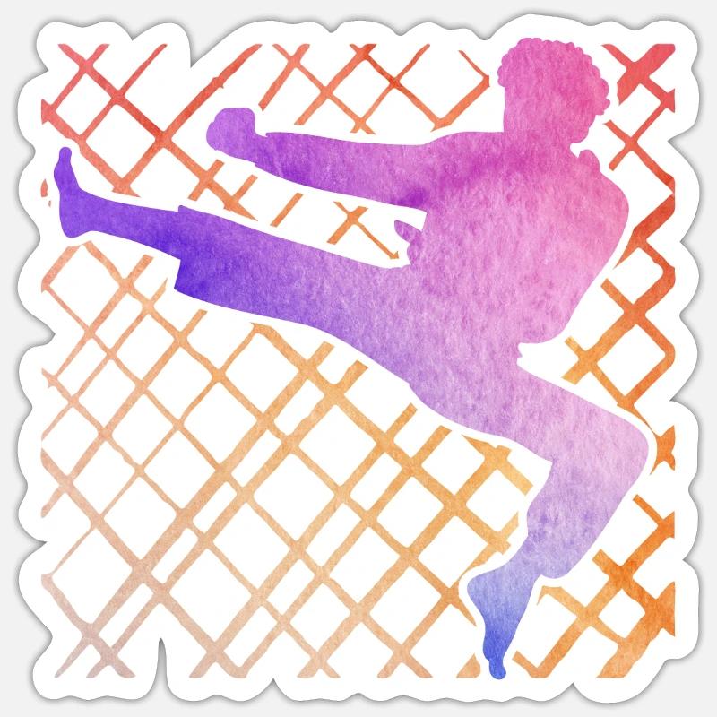 Taekwondo - Sticker Größe S (10 x 10 cm) - Mattweiß