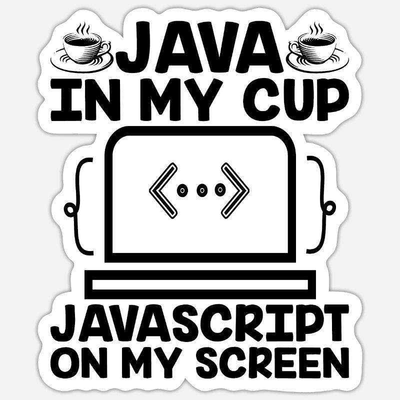 Café Codage Programmeur Codeur Développeur Nerd Coff Sticker taille S (10 x 10 cm)