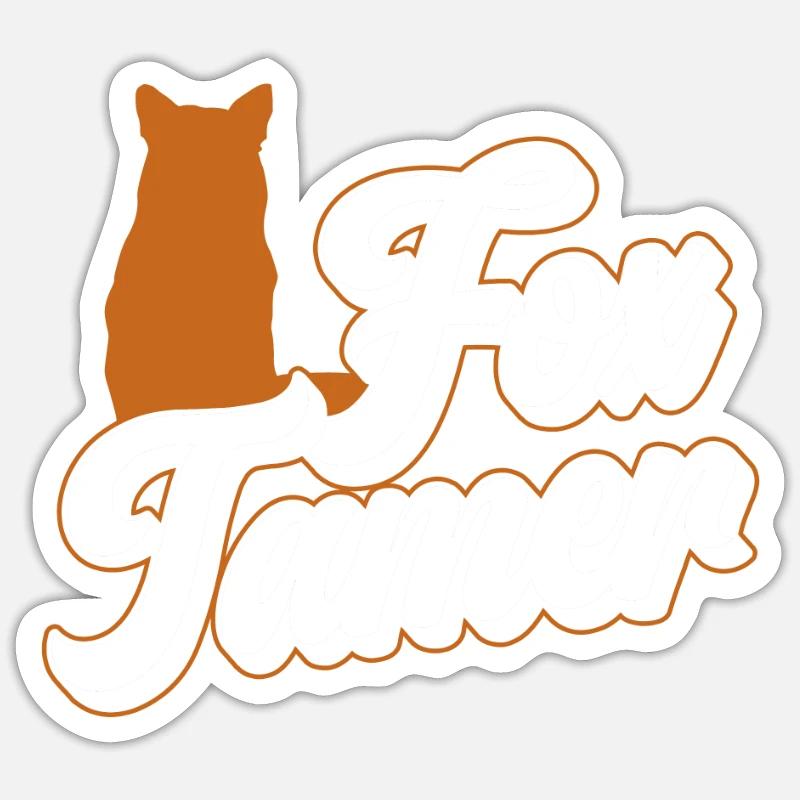 Fuchsjagd Geschenke Sticker Größe S (10 x 10 cm)