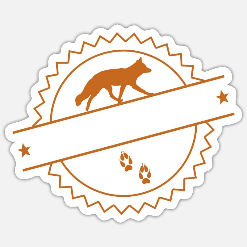 Fuchsjagd Geschenke Sticker Größe S (10 x 10 cm)