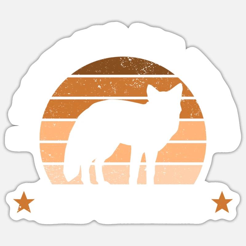 Fuchsjagd Geschenke Sticker Größe S (10 x 10 cm)
