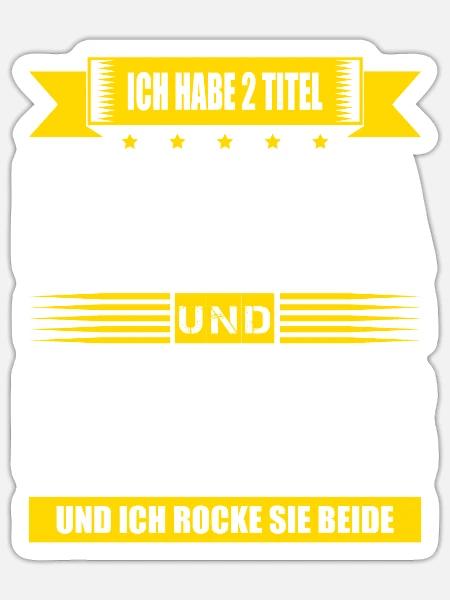 Zwei Titel Papa Und Busfahrer Reisebusfahrer - Sticker Größe S (10 x 10 cm) - Mattweiß
