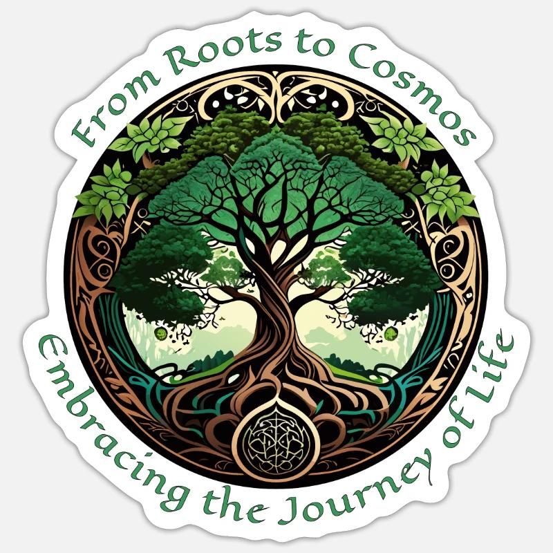 TreeofLife - Sticker Größe S (10 x 10 cm) - Mattweiß