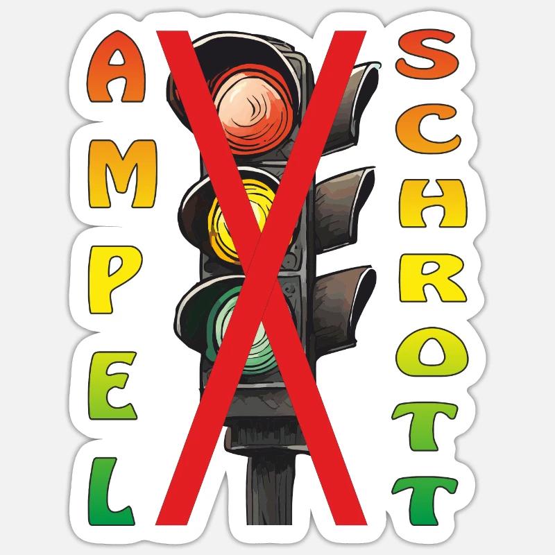 TRAFFIC LIGHT SCRAP Sticker size S (10 x 10 cm)