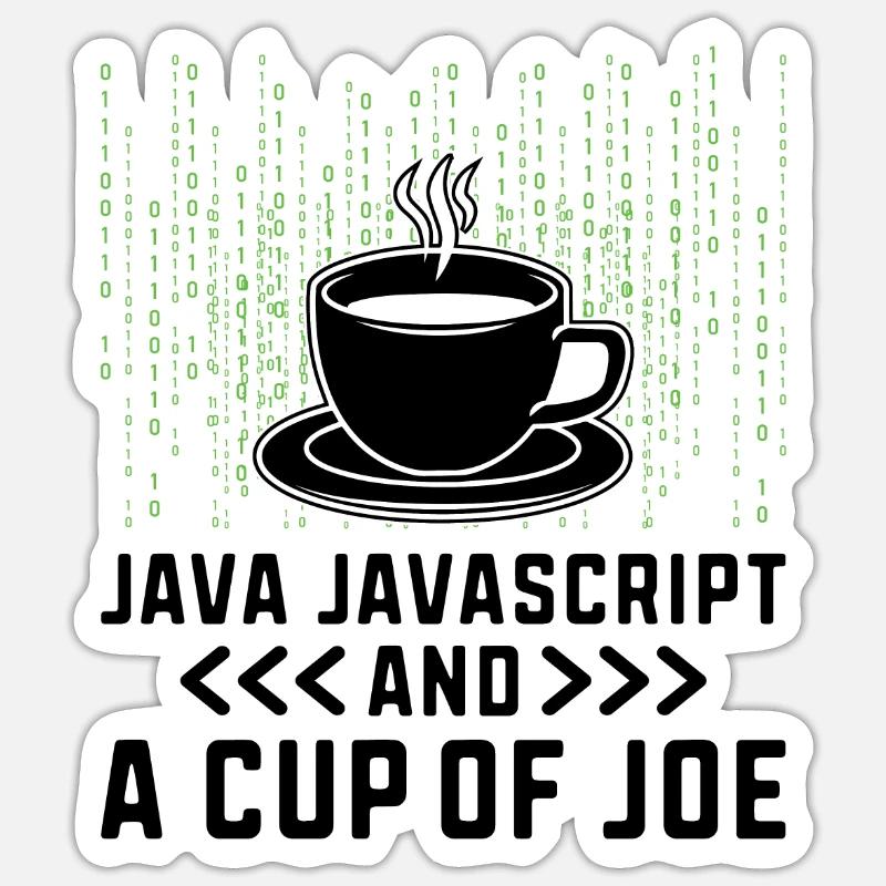 Café Codage Programmeur Codeur Développeur Nerd Coff Sticker taille S (10 x 10 cm)